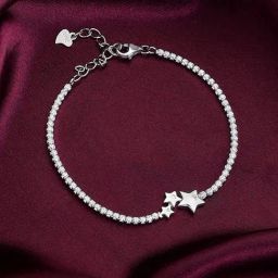 GIVA 925 Silver Triple Star Tennis Bracelet for Women & Girls-image-26