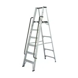 Liberti 6 ft 5 Steps 136 kg Load Capacity Aluminium HeavyDuty Platform Ladder with handrail, P1406C-13