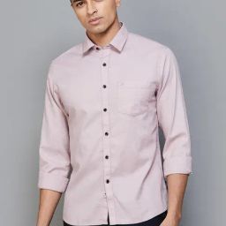 Code by Lifestyle Dusty Pink Cotton Regular Fit Shirt-image-58