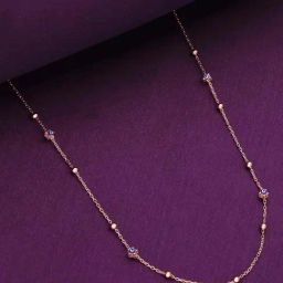Kai Jewel Sterling Silver Rose Gold Minimalistic Evil Eye & Beads Chain Necklace-image-97