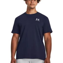 Under Armour Blue Cotton Loose Fit Sports T-Shirt-image-52