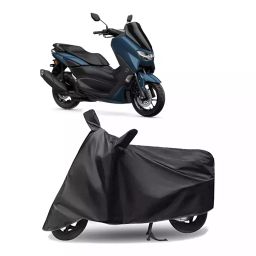 Auto Pearl Polyester Two Wheeler Cover for Yamaha NMax 155 BS6 (Grey)-33