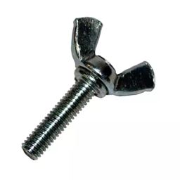 Mec Size M8x35 mm Wing Butterfly Bolt Screw Carbon Steel Zinc Plated, MEC0018 (Pack of 20 Pcs) image 2
