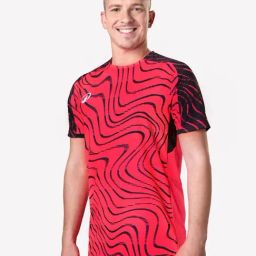 KIPSTA By Decathlon Men Neon Pink & Black Regular Fit T-Shirt-image-12
