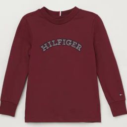 Tommy Hilfiger Boys Maroon Cotton Embroidery T-Shirt-image-34