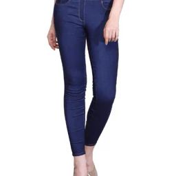 Westwood Blue Denim Lycra Skinny Fit Jeggings-image-12