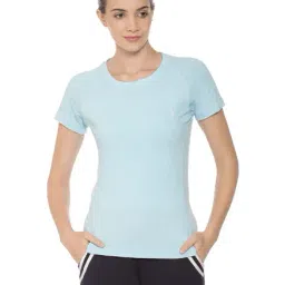 Campus Sutra Light Blue Polyester T-Shirt-image-32