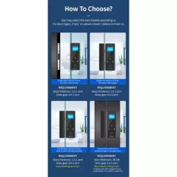 Denler Wi-Fi Smart Glass Door Lock With Finger Print & Pin Code Access DS04 image 4