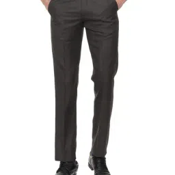 Louis Philippe Grey Regular Fit Trousers-image-68