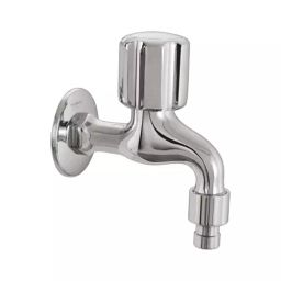 PLUMBER ECONOMY Wall Mounted Chrome Finish Washing Machine Tap, EC-0215-19
