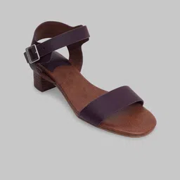 Kickers Leather Block Sandals with Buckles-16