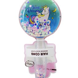 Asera Cute Unicorn Theme With Glittery Round Hair Brush - (Colour May Vary)-17