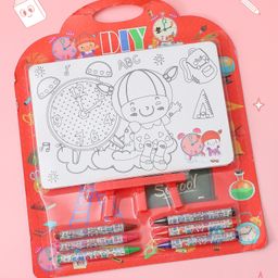 Cartoon Theme Colouring Activity Kit - Red-25
