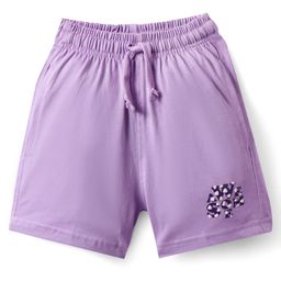 Doreme Single Jersey Knit Above Knee Length Shorts With Awesome Print - Lilac-image-42