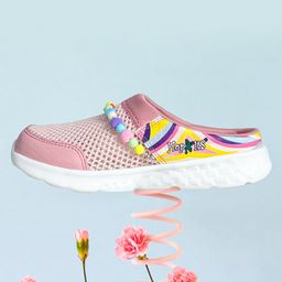 Hopits Mesh Detailed & Abstract Designed With Detachable Bracelet Shoes - Peach-image-1
