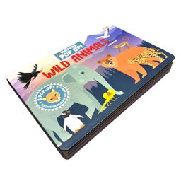 om books international Pop Up Wild Animals Book for Kids: Interactive Learning with Adventure Pop-Up Scenes | Explore the Jungle, Safari & Forest Creatures | Fun Facts & Surprises Inside | Children's Nature Pop-Up Book image 2