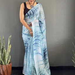 KALINI Tie and Dye Pure Georgette Ready to Wear Leheriya Saree-14