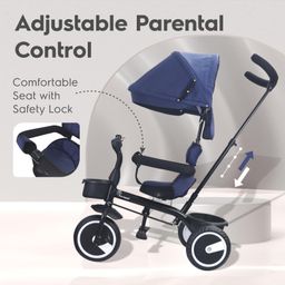 R for Rabbit Tiny Toes T30 Ace 3 in 1 Tricycle - Denim Blue image 4
