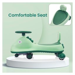 R for Rabbit Iya Iya Dino Swing Car With Light & Music - Green image 5