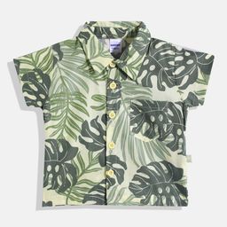 Moms Love Infant Boys Tropical Print Pure Cotton Shirt-image-54