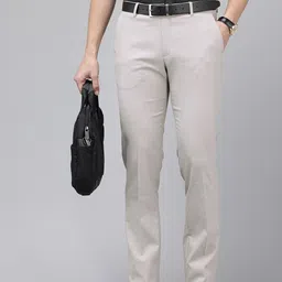 Arrow Men Checked Tailored Fit Trousers-image-62
