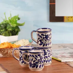 VarEesha Spring Blue Tea Cups (200 ml) - Set of 2-image-64