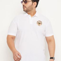 GET GOLF Men Plus Size Solid Polo Collar Cotton T-shirt-image-91