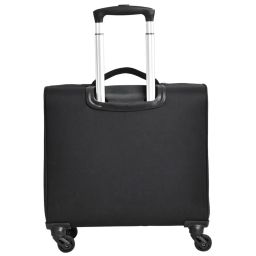 Swiss Military Astral Black Solid Soft Overnighter Trolley Bag - 19 Cms image 3
