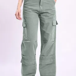IVOC Women High-Rise Pleated Cargos Trousers-picture-26