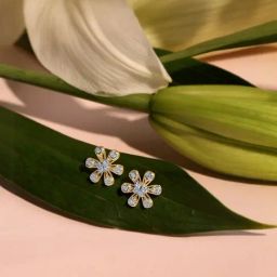 Mia by Tanishq 14k (585) Yellow Gold Earrings for Women-picture-48