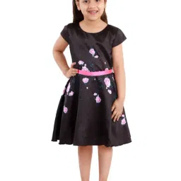 KidsDew Kids Black Floral Print Dress-picture-32