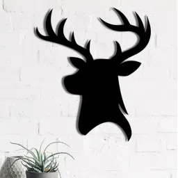 eCraftIndia Black MDF "Reindeer" Wall Art Cutout-image-62