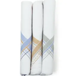 Crusset White Cotton Handkerchiefs - Pack of 3-picture-23