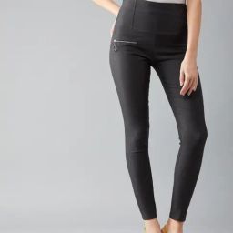 DOLCE CRUDO Charcoal Grey Skinny Fit Jeggings-picture-44