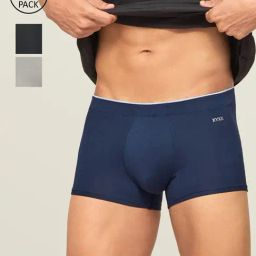 XYXX Blue & Grey Skinny Fit Trunks (Pack of 3)-image-91