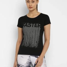Appulse Black Cotton Printed T-Shirt-image-85