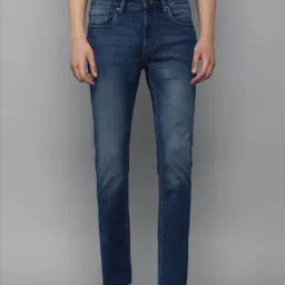 Louis Philippe Jeans Navy Slim Fit Jeans-image-48