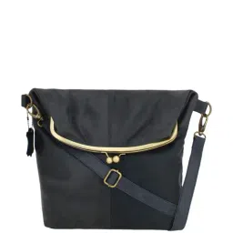 Spice Art Navy Solid Medium Sling Handbag-21