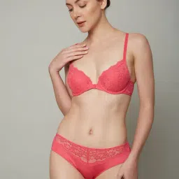 Vero Moda Intimates Pink Lace Medium Coverage Push-Up Bra-picture-35