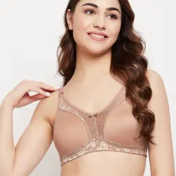 Clovia Beige Full Coverage Non-Padded T-Shirt Bra-picture-30