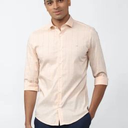 Men Beige Super Slim Fit Formal Shirts-image-1