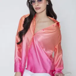 Lounge Dreams Pink Relaxed Fit Polyestercasual shirts-picture-38