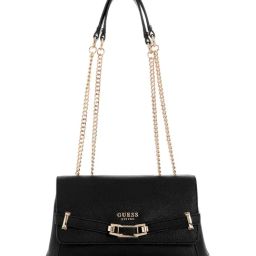 Guess Black Solid Silvye Convertible Crossbody Bag-image-49