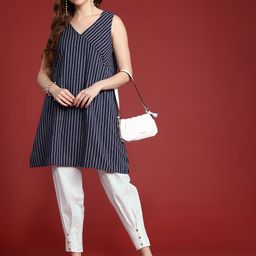 Anouk Woven Design Angrakha Kurti With Trousers-picture-47
