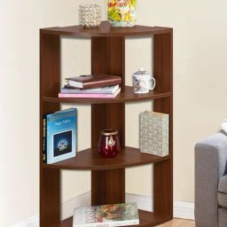 Delite Kom Joy Acacia Dark Engineered Wood Open Book Shelf-picture-1