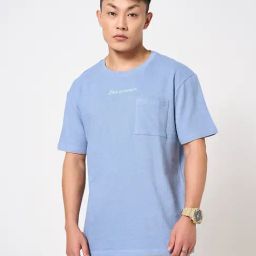 7 Alt By Pantaloons Blue Relaxed Fit T-Shirt-image-22
