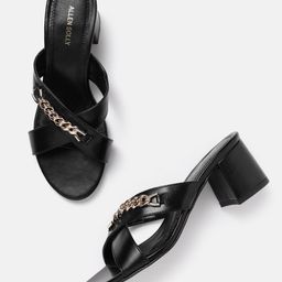 Allen Solly Open Toe Chain Detail Block Heels-34