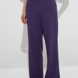 Superstar by Westside Purple Waffle-Textured High-Rise Pants-image-87