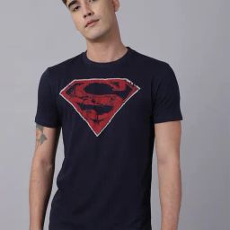Free Authority Navy Blue Cotton Regular Fit Printed T-Shirt-picture-16