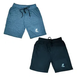 Shajiv Pack Of 2 Boys Relaxed Fit Mid-Rise Outdoor Shorts-36